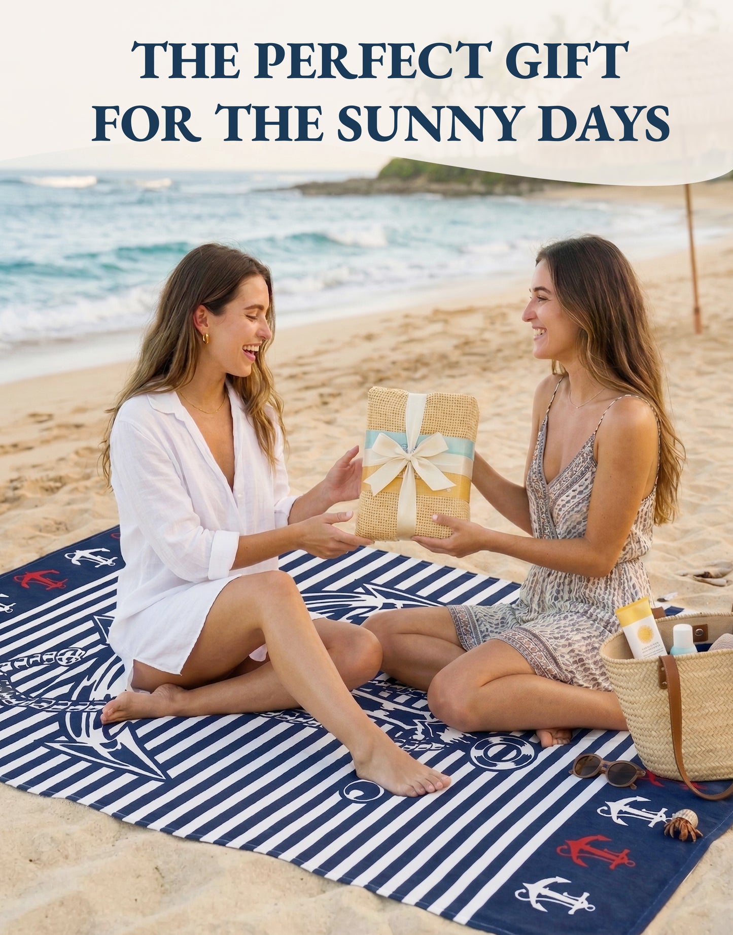 6 PIECE TURKISH BEACH TOWEL SET-Coastal-Mix