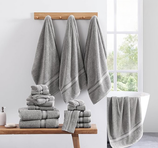 18 Piece Towel set-Grey