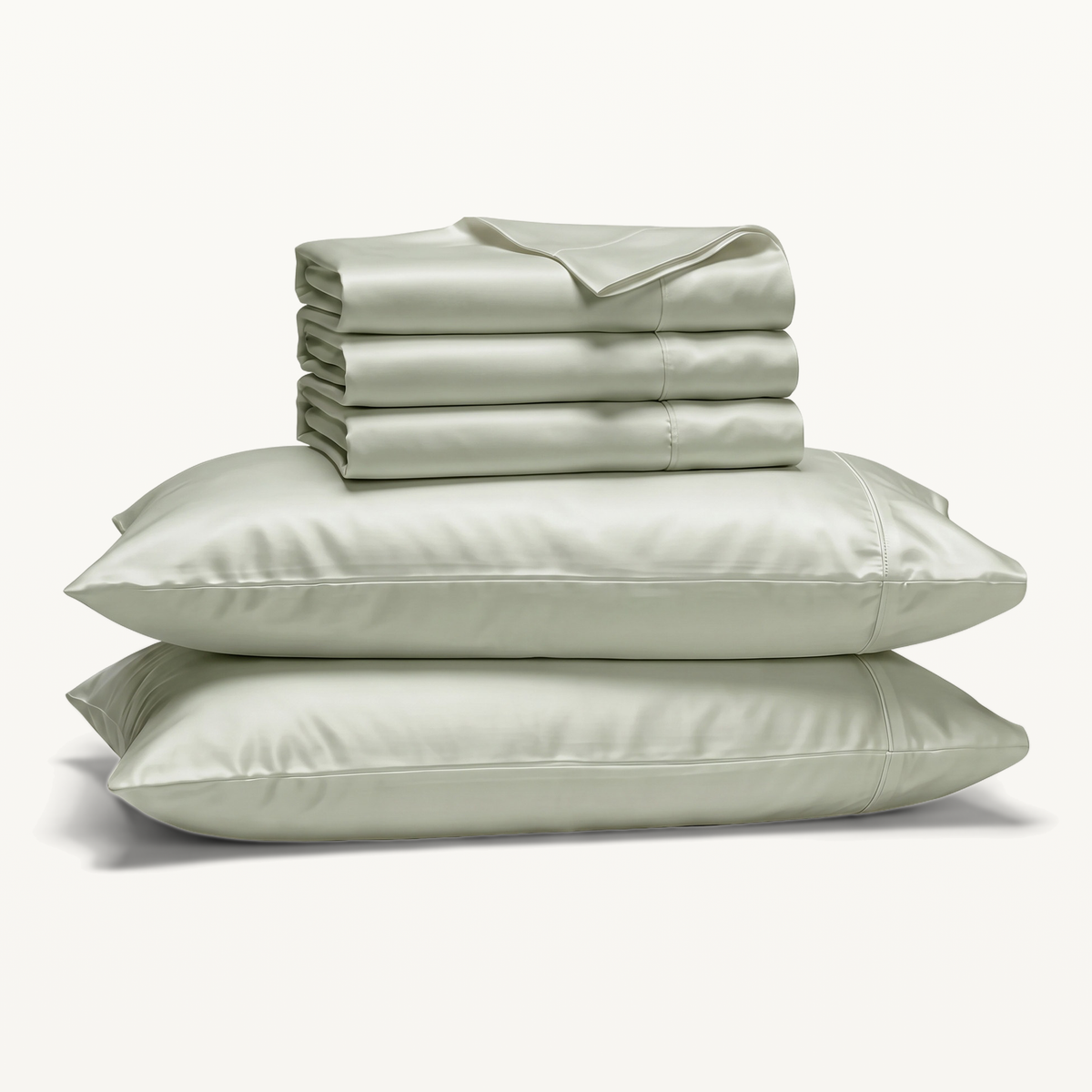 1000 Thread Count Sheet Set - Mineral - Split King set with three folded sheets and two pillowcases