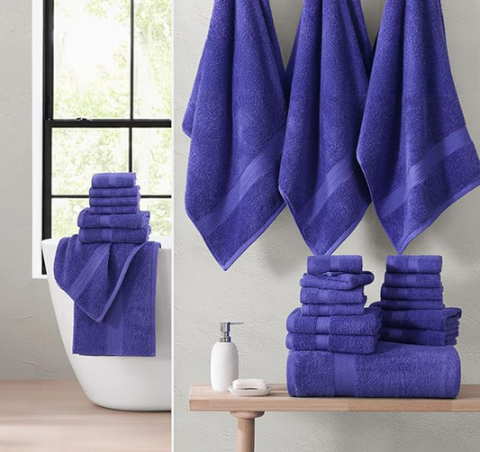 24 Piece Towel set-Blue Irish