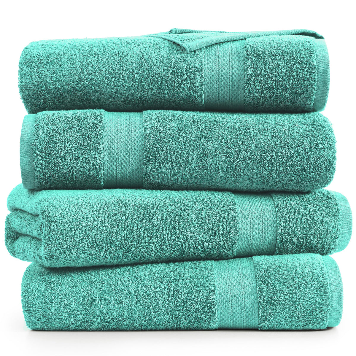 Lane Linen 4 Piece Bath Sheet Set - Teal