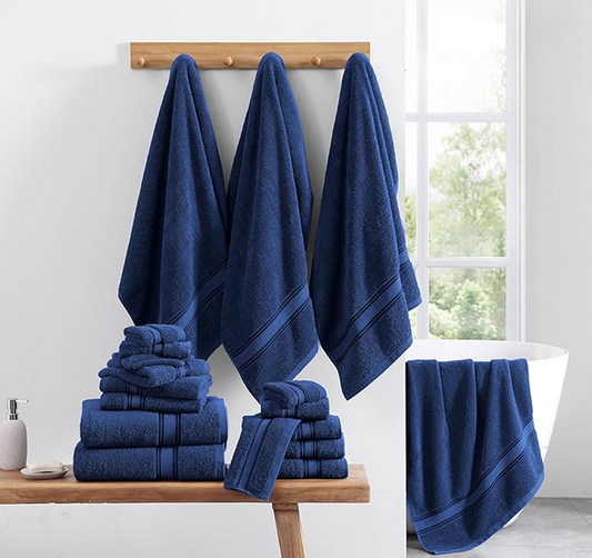 6 Piece Towel set-Navy