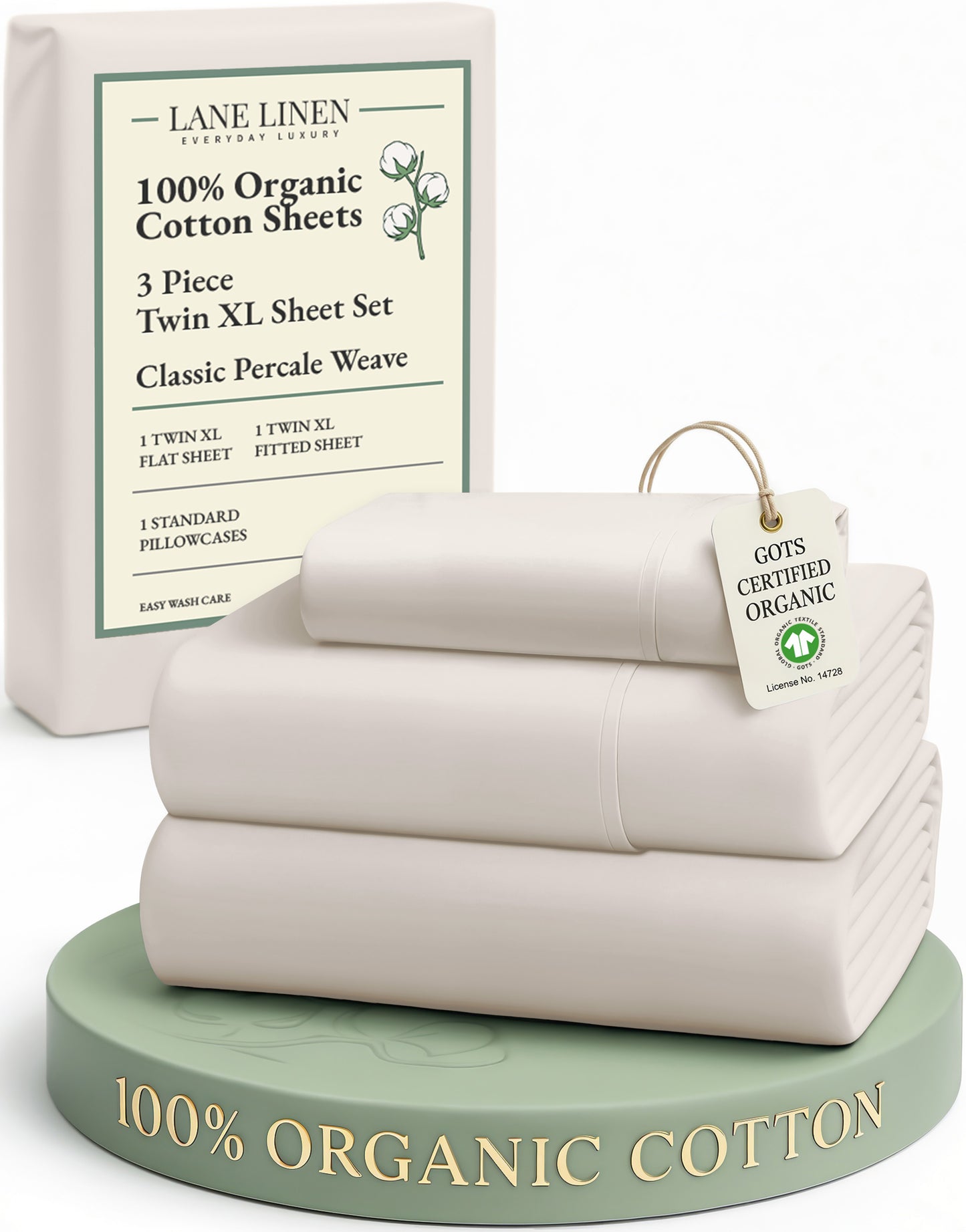 100% Organic Cotton-Glacier-Grey