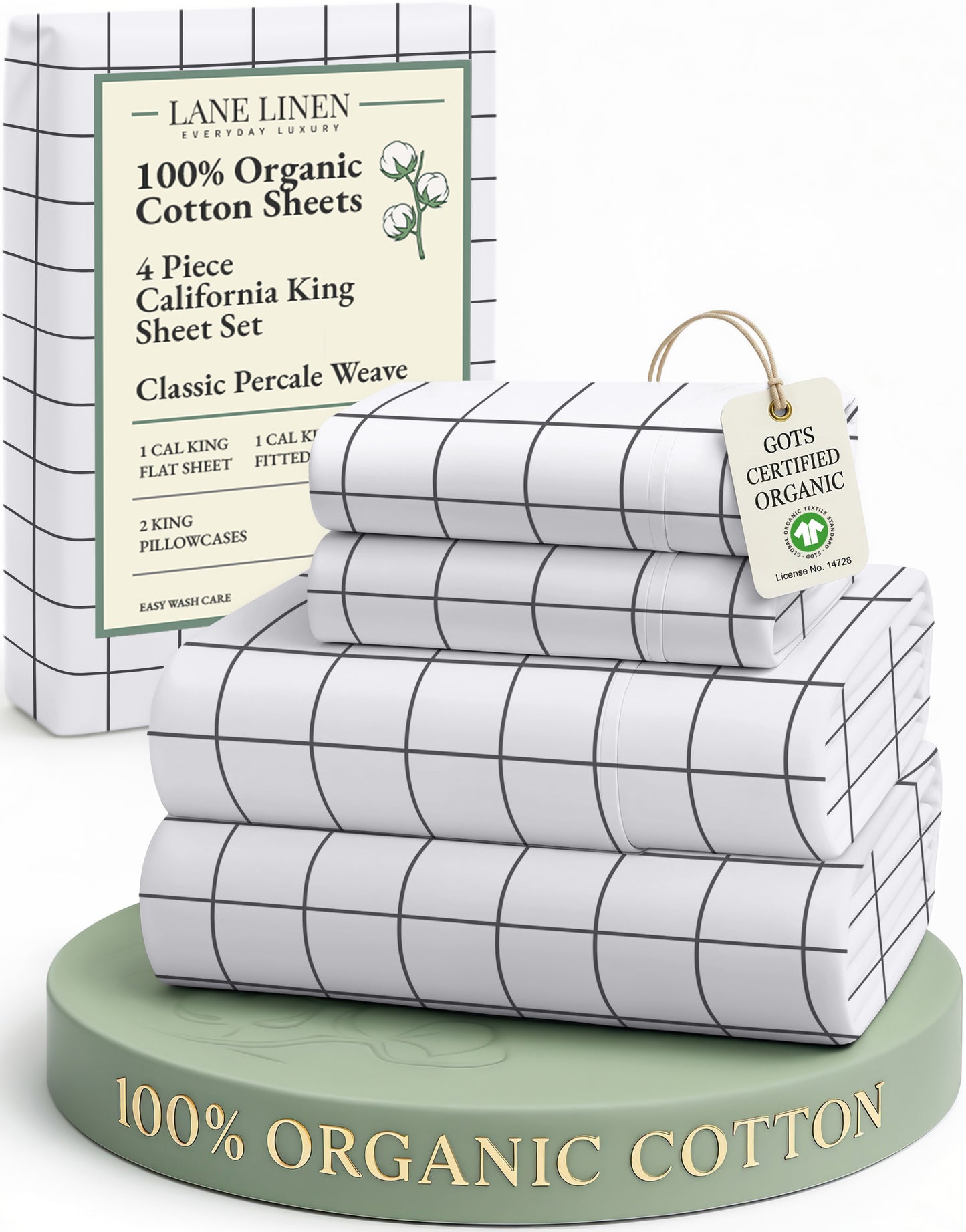 100% Organic Cotton-Windowpane