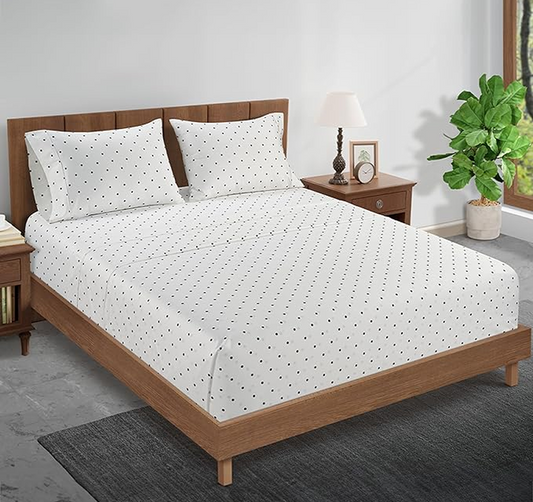 450 Thread count-Polka Dot- Black