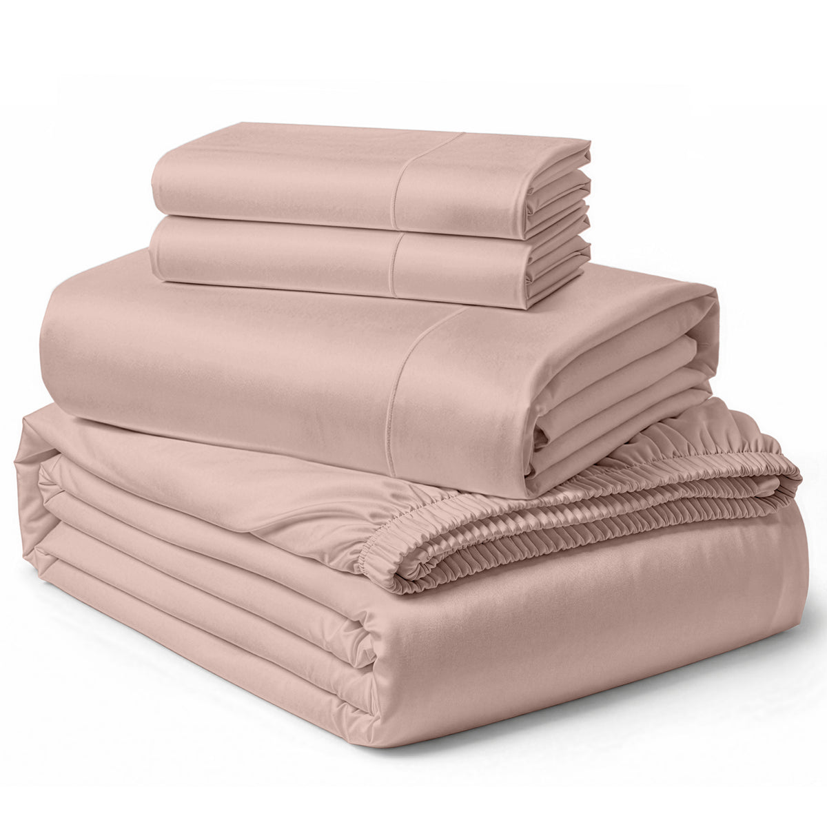 Lane Linen Egyptian Cotton Sheet Set - Sepia Rose - 4 piece set