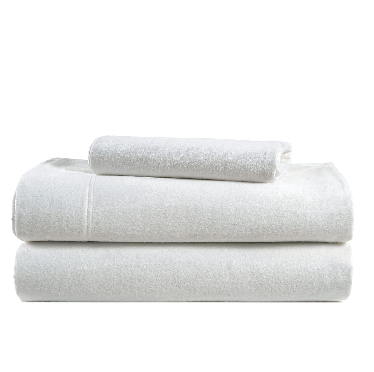 Lane Linen 100% cotton flannel sheet set in White, Twin XL