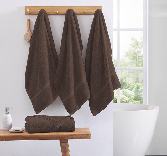 4 Piece Towel set-Chocolate