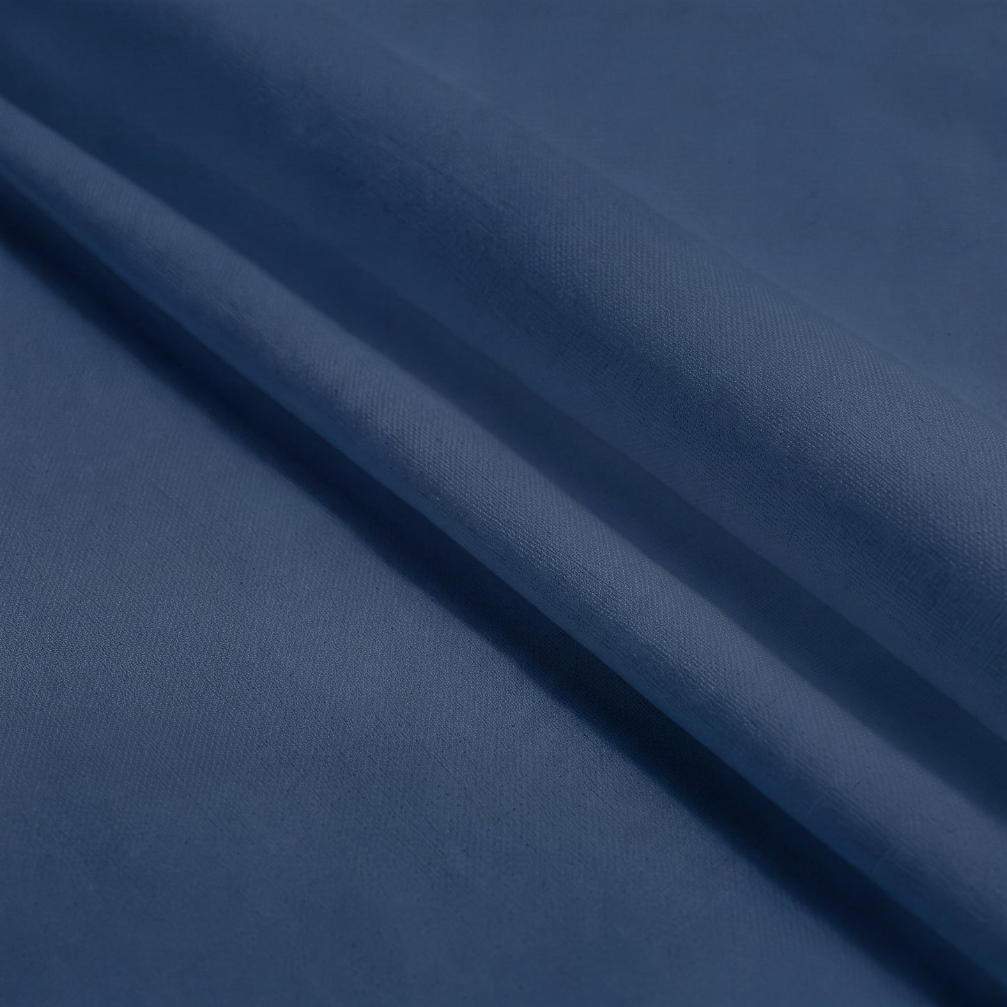Lane Linen Organic Cotton Sheet Set in Navy - fabric close up