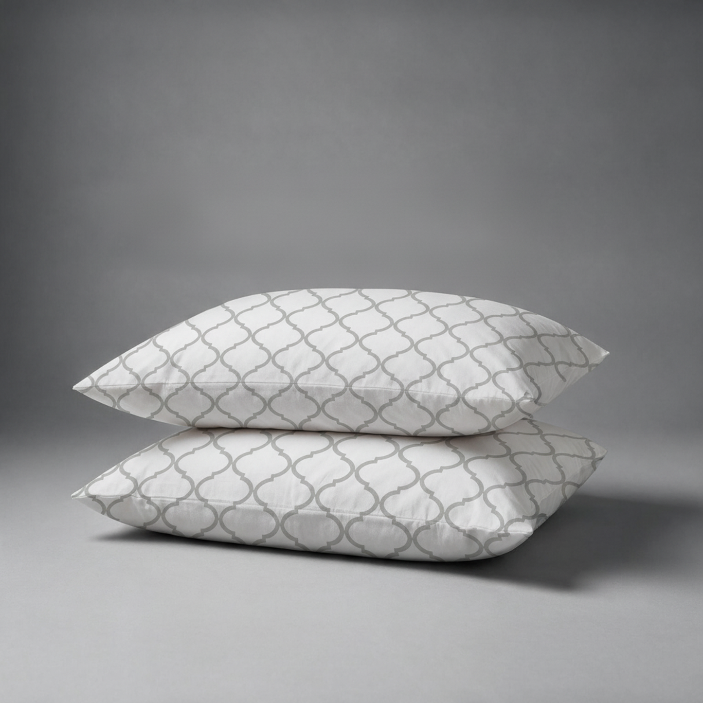 Organic Cotton Pillowcases - Trellis-Silver