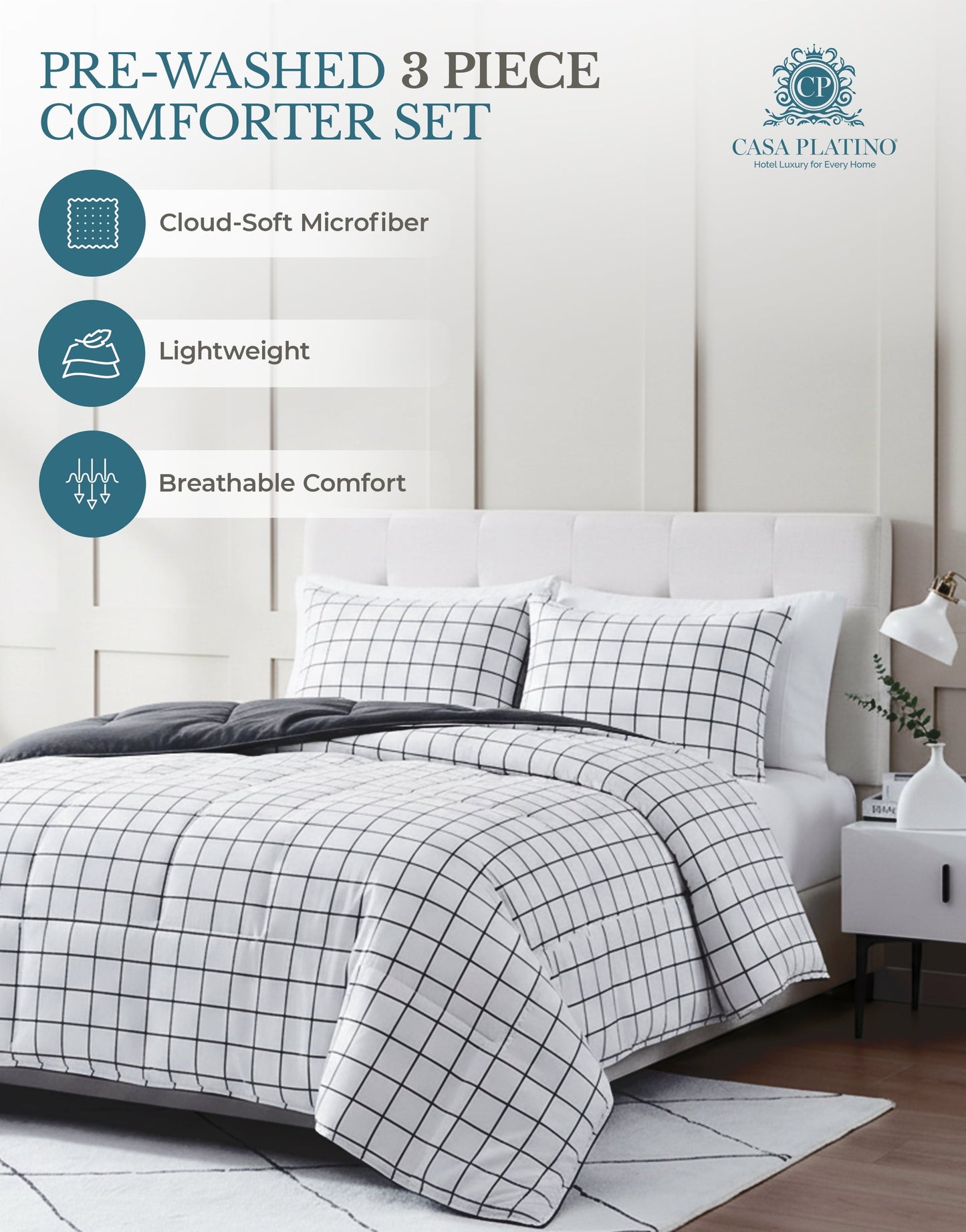 Down-Alternative Comforter cp-gallery: color=Window Pane; size=King