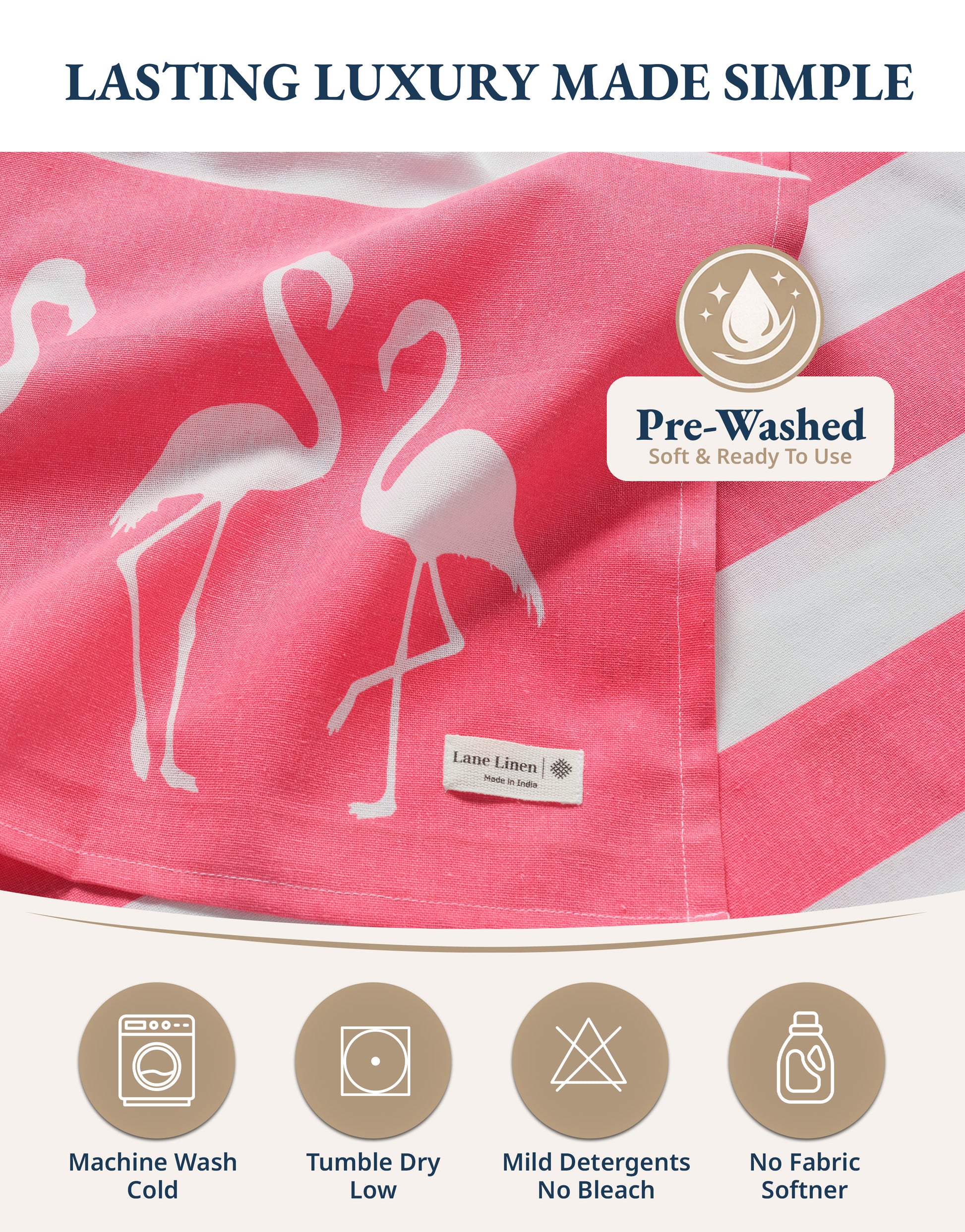 6 PIECE TURKISH BEACH TOWEL SET-Coastal-Mix