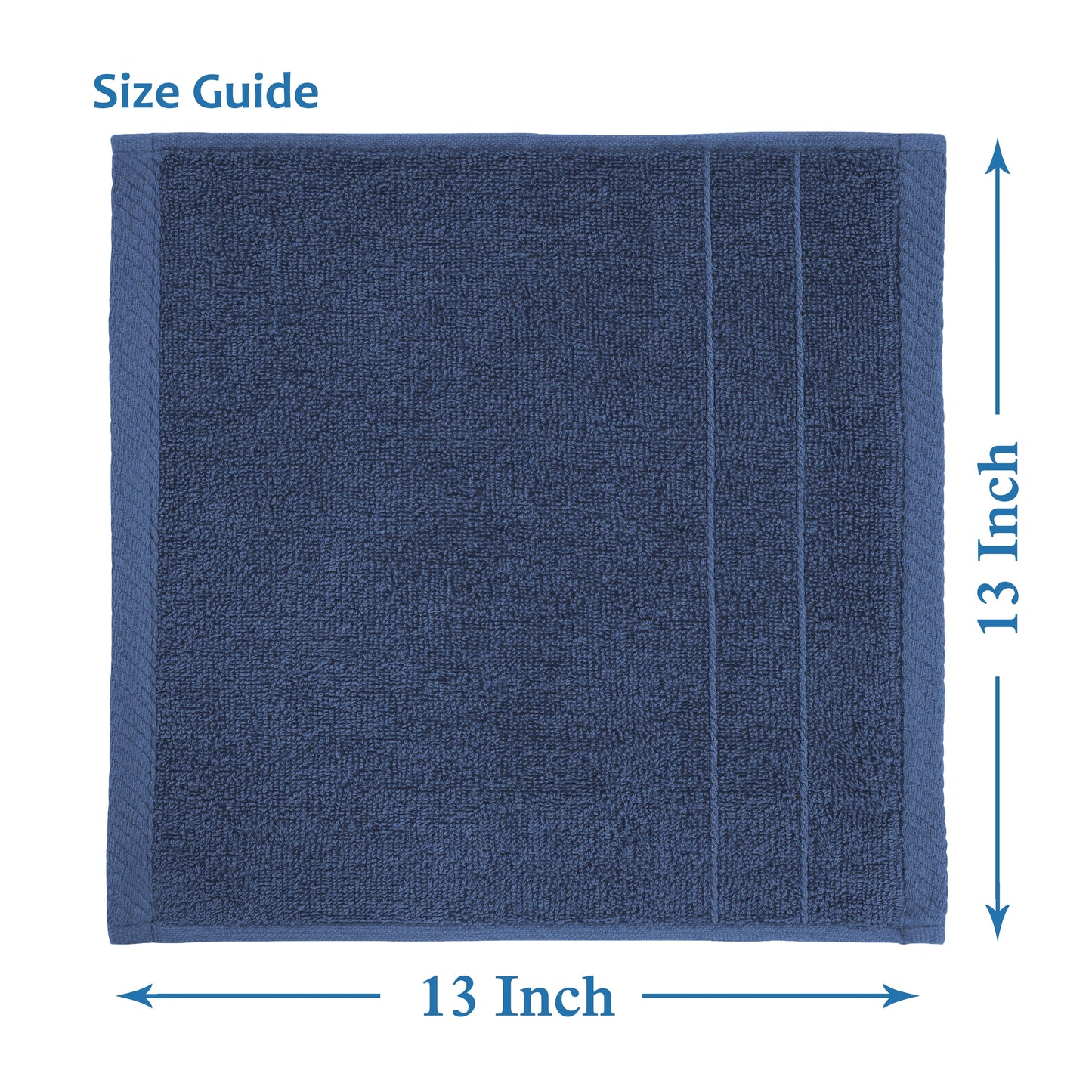 12-Piece Cotton Washcloths Set cp-gallery: color=Navy; size=12 Piece Set