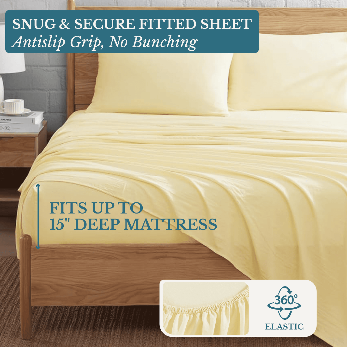 Washed Microfiber Sheet Set cp-gallery: color=Vanilla