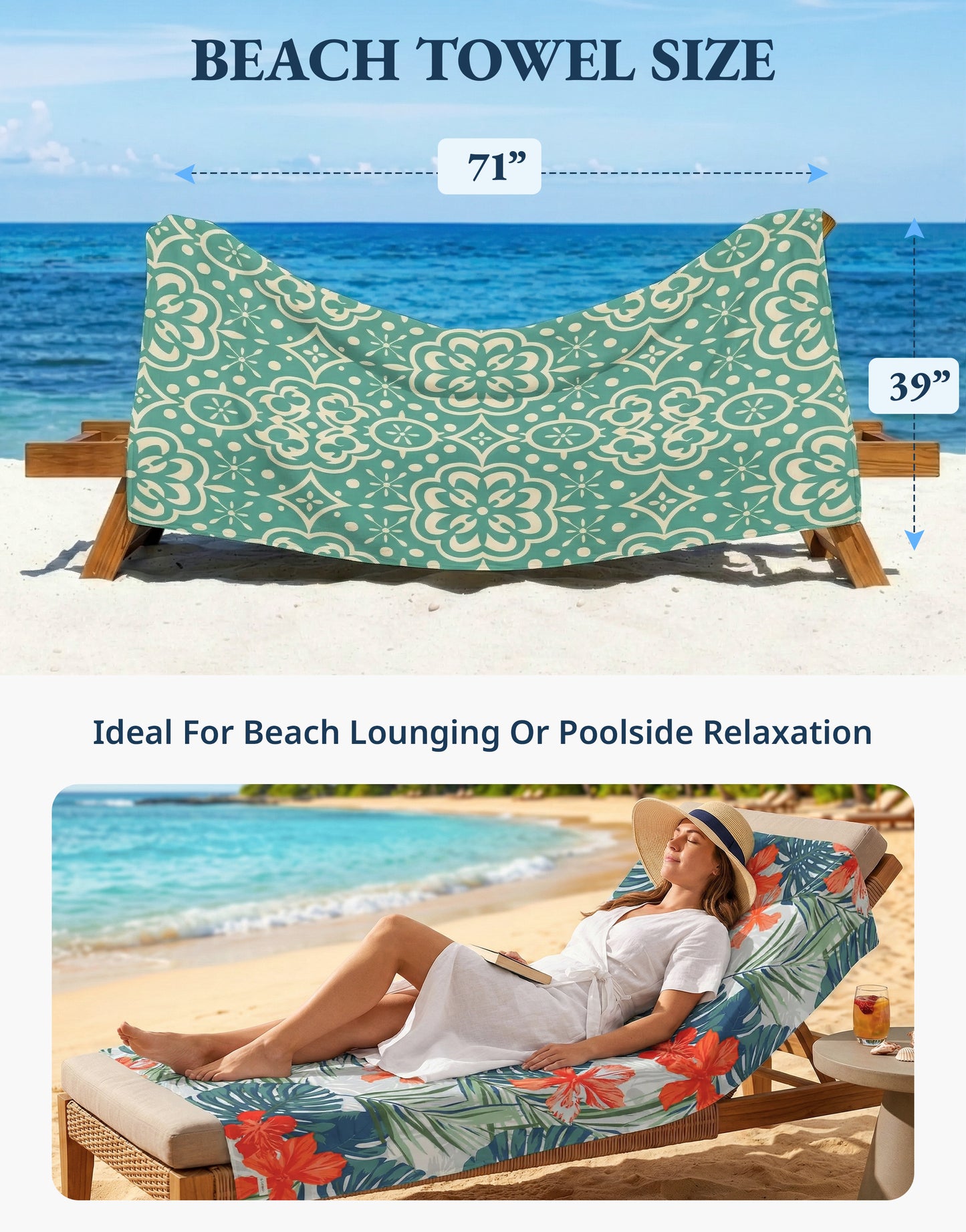 6 PIECE TURKISH BEACH TOWEL SET-Island-Boho
