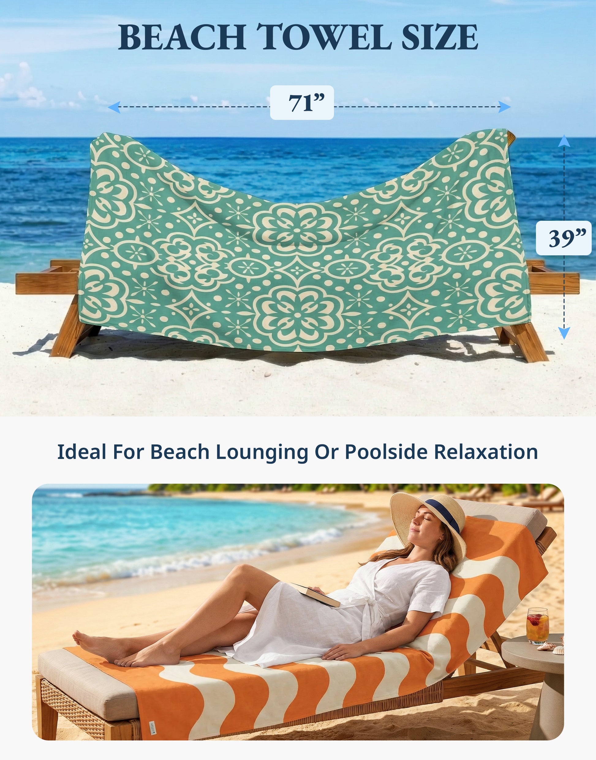 6 PIECE TURKISH BEACH TOWEL SET-Modern-Boho