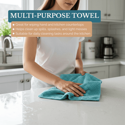 Terry Kitchen Towel Set cp-gallery: color=Aqua Sky; size=8 Piece Set