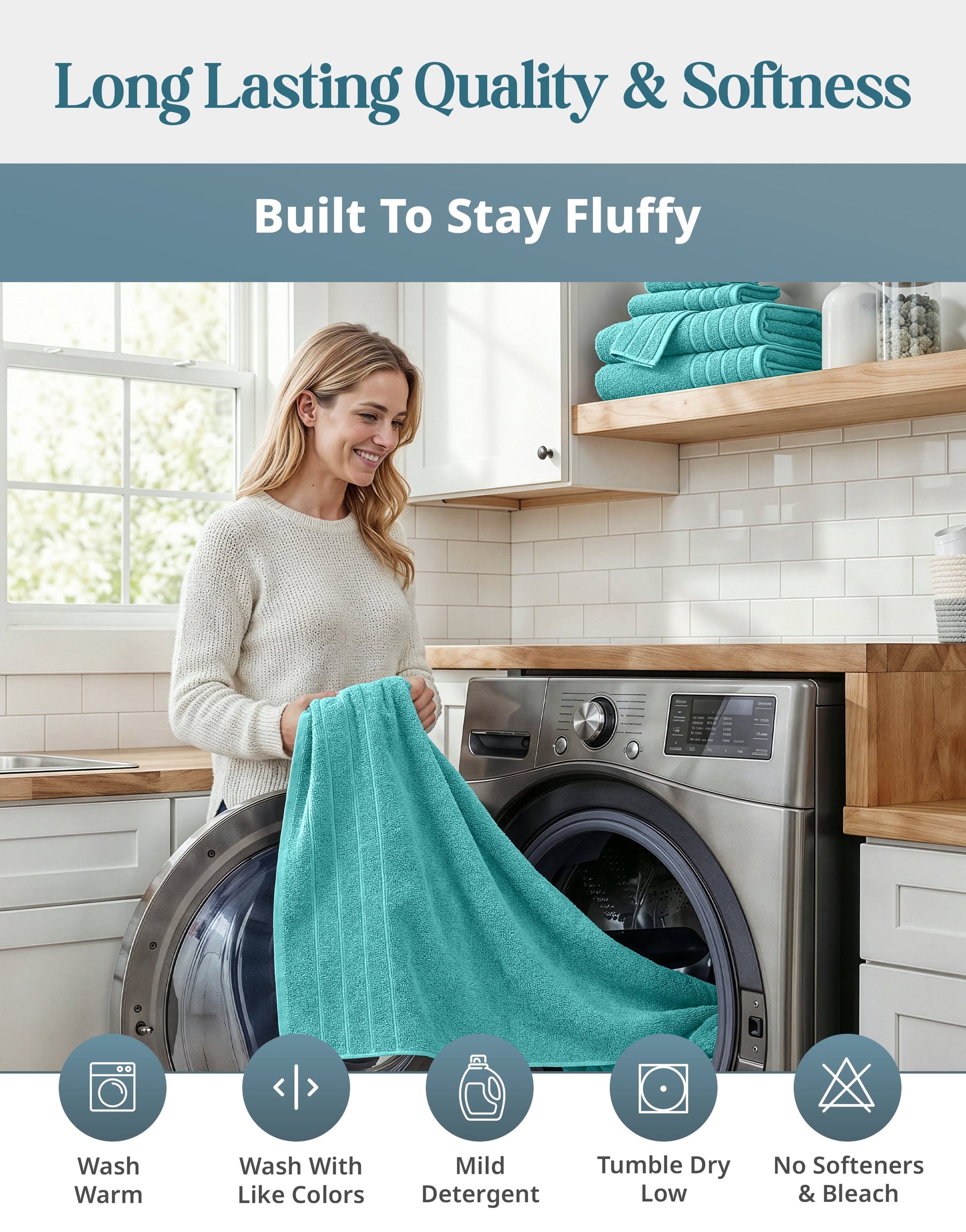 8-Piece Cotton Bath Towel Set