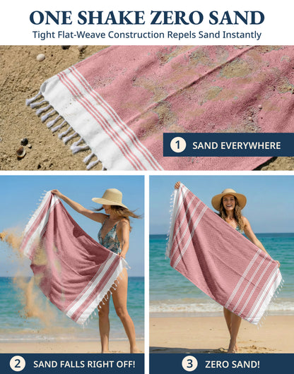 1 PIECE TURKISH BEACH TOWEL-HIBISCUS