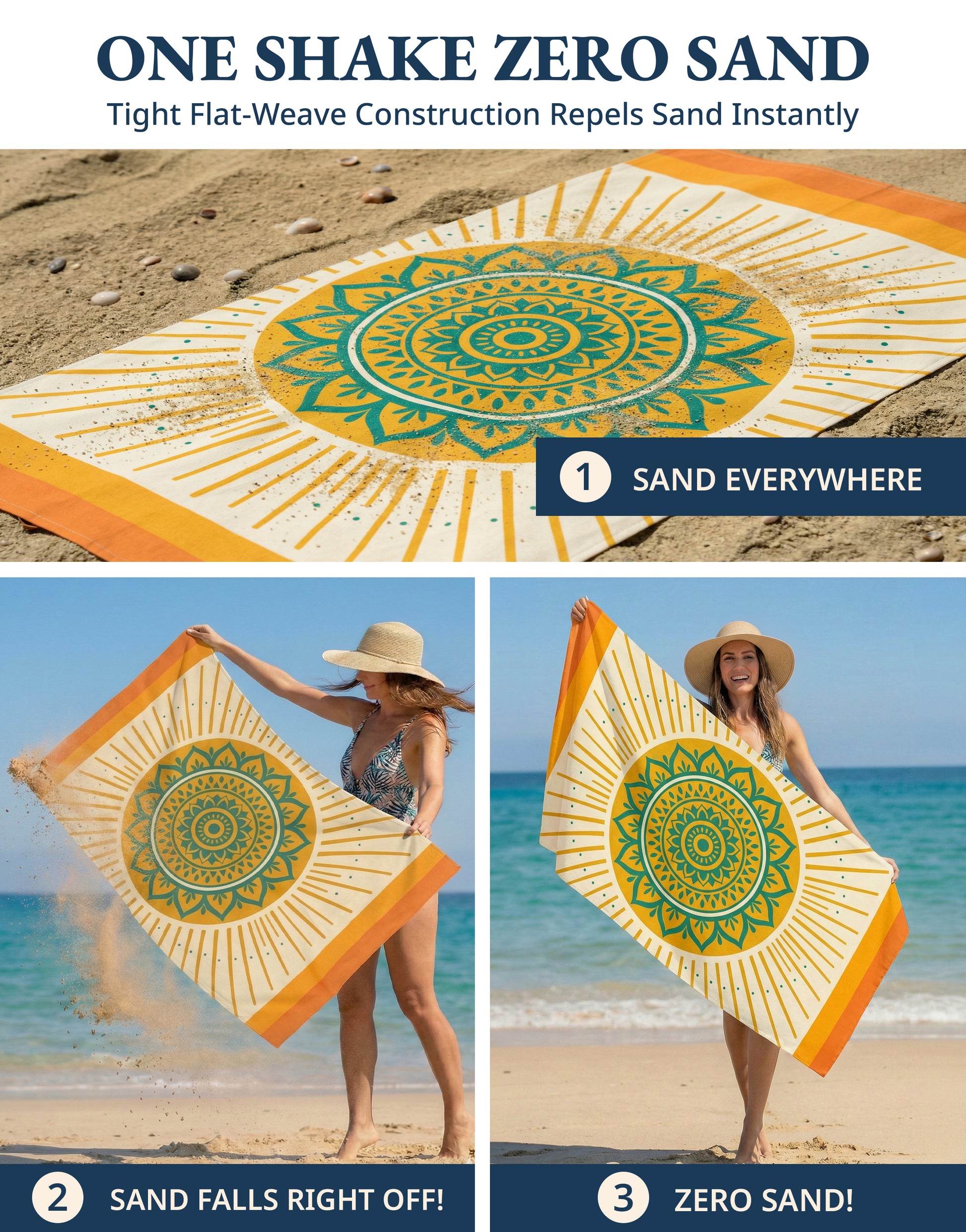 6 PIECE TURKISH BEACH TOWEL SET-Island-Boho
