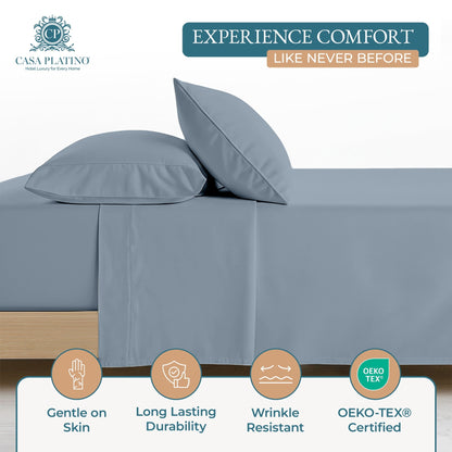 600 Thread Count Cotton Sheet Set cp-gallery: color=French Blue