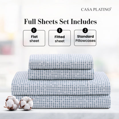 Percale Cotton Sheet Set cp-gallery: color=Polka Dot; size=Full