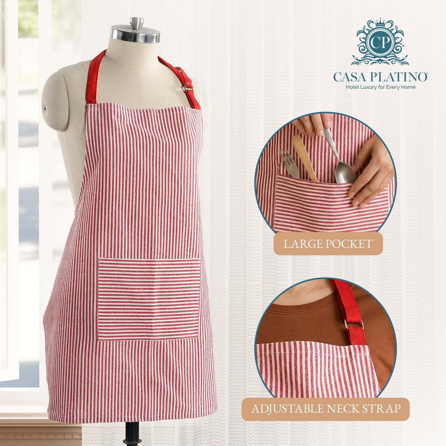 20-Piece Kitchen Towel Set Cotton Dish Towels cp-gallery: color=Red; size=20 Piece Set