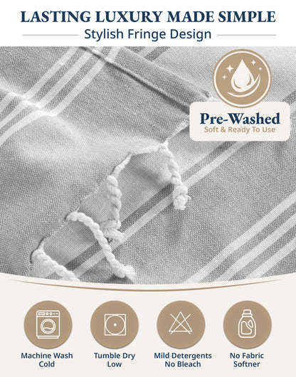 2 PIECE TURKISH BEACH TOWEL SET-ALLOY