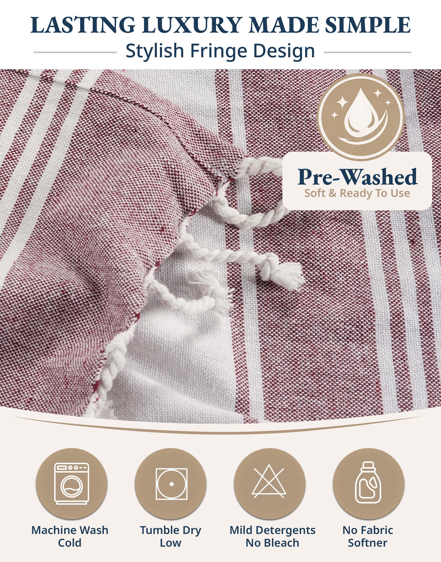 2 PIECE TURKISH BEACH TOWEL SET-WISTFUL-MAUVE