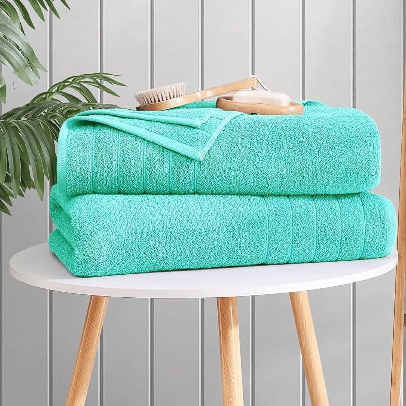 4-Piece Oversized Bath Sheets Set cp-gallery: color=Aqua Sky; size=4 Piece Set