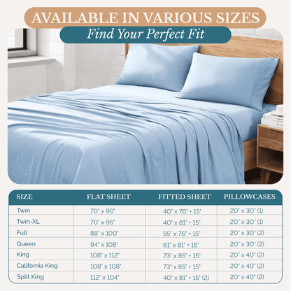Washed Microfiber Sheet Set cp-gallery: color=French Blue