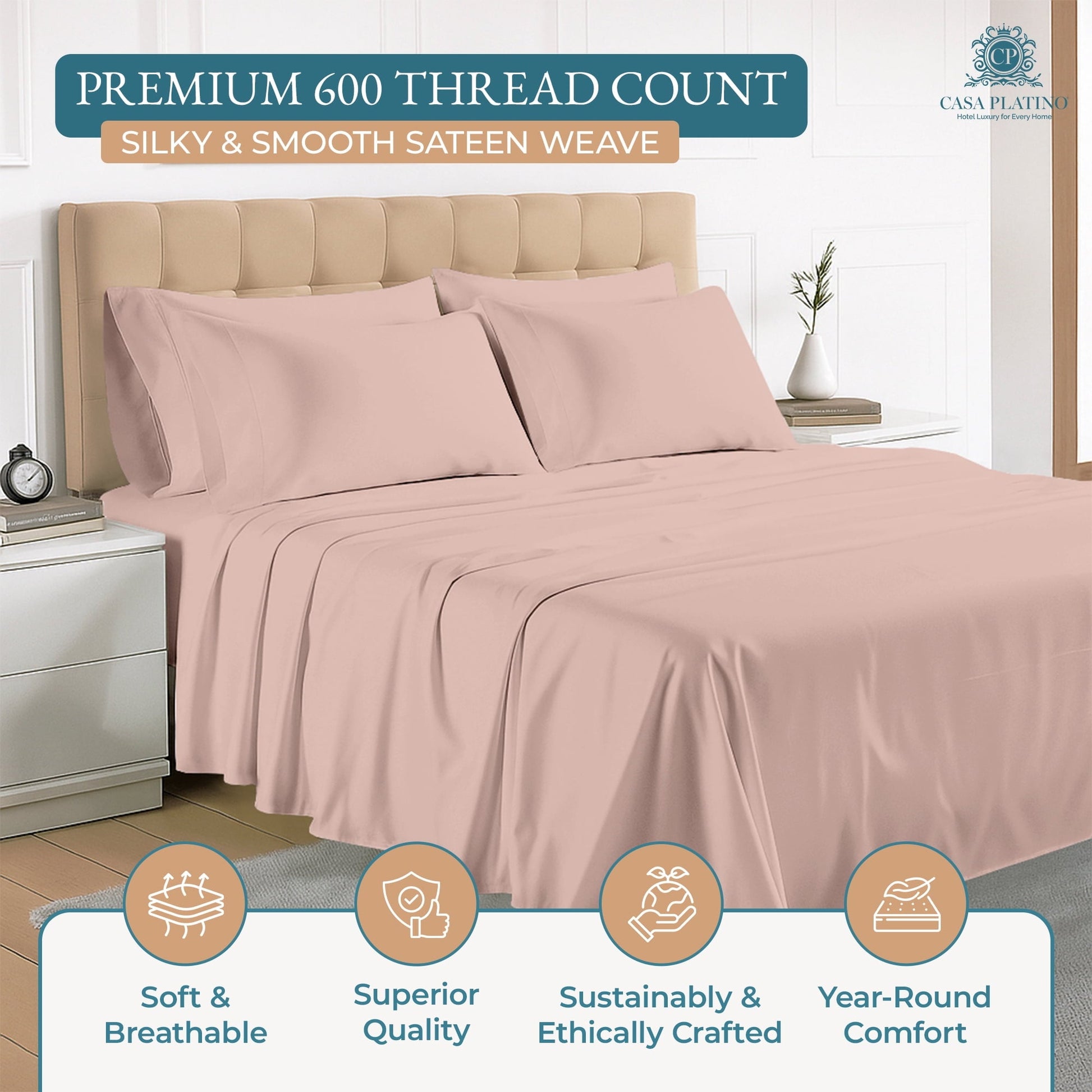 600 Thread Count Cotton Sheet Set