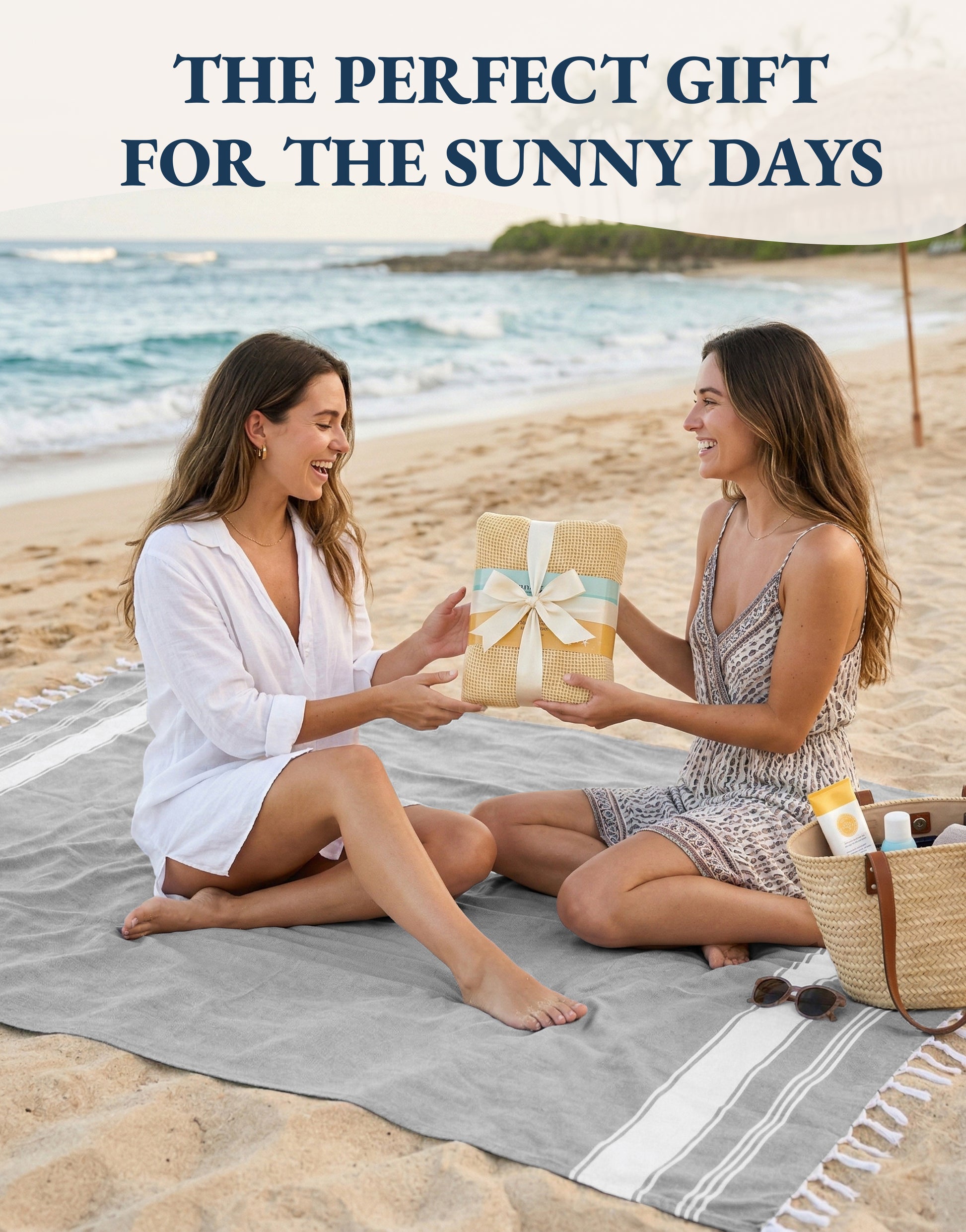 4 PIECE TURKISH BEACH TOWEL SET-ALLOY