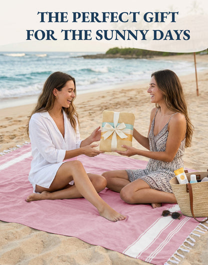 1 PIECE TURKISH BEACH TOWEL-CANDY-PINK