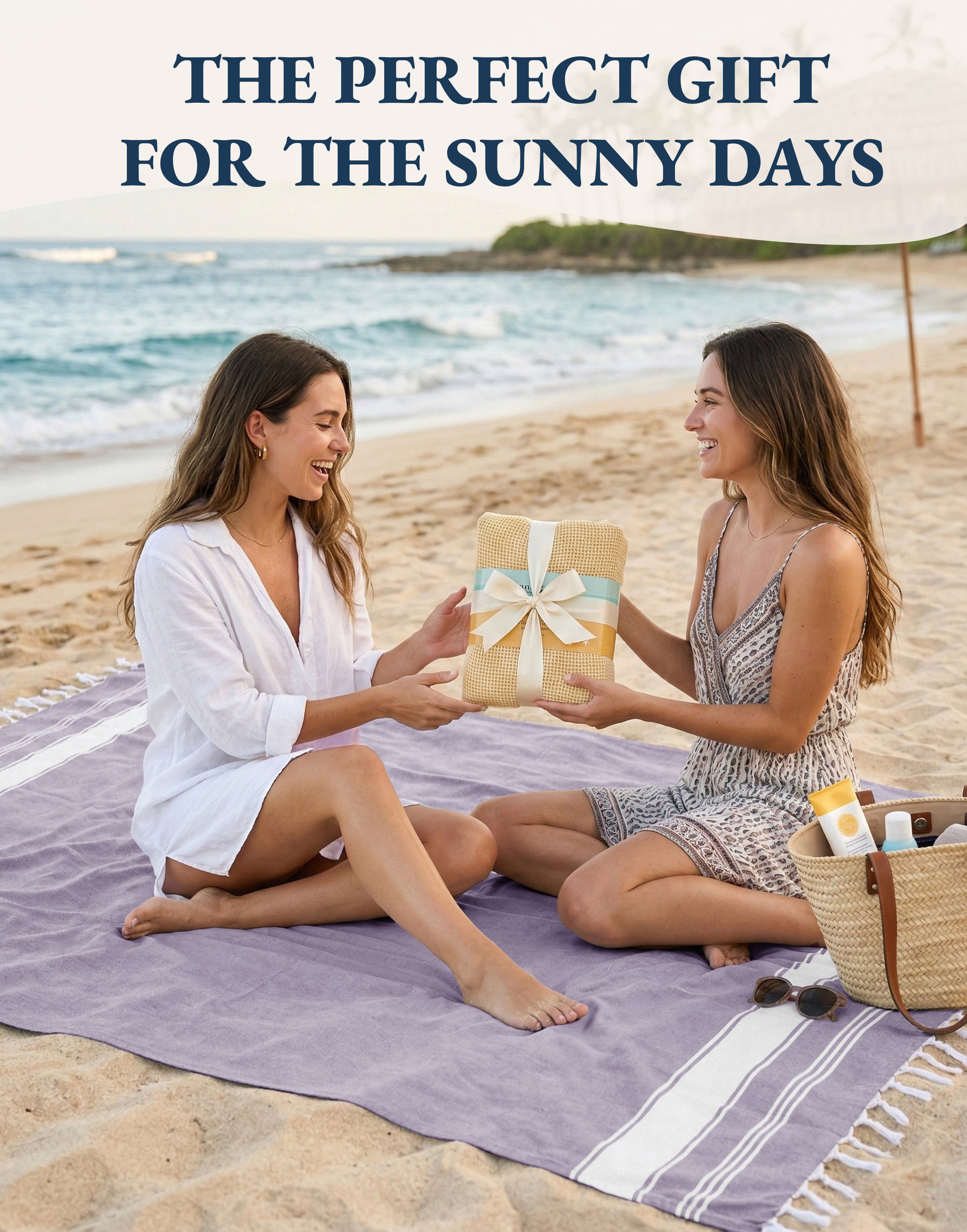 4 PIECE TURKISH BEACH TOWEL SET-DAY-BREAK