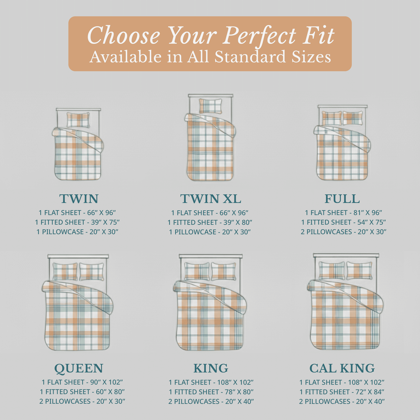 Flannel Sheet Set cp-gallery: color=White Plaid