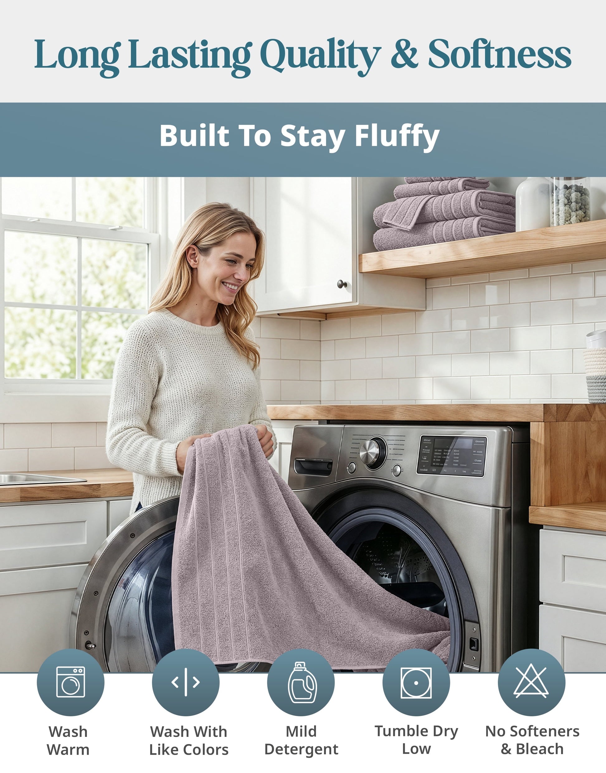 8-Piece Cotton Bath Towel Set