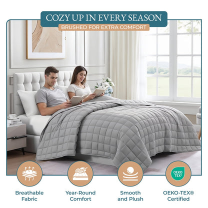 Quilted Bed Blanket cp-gallery: color=Silver