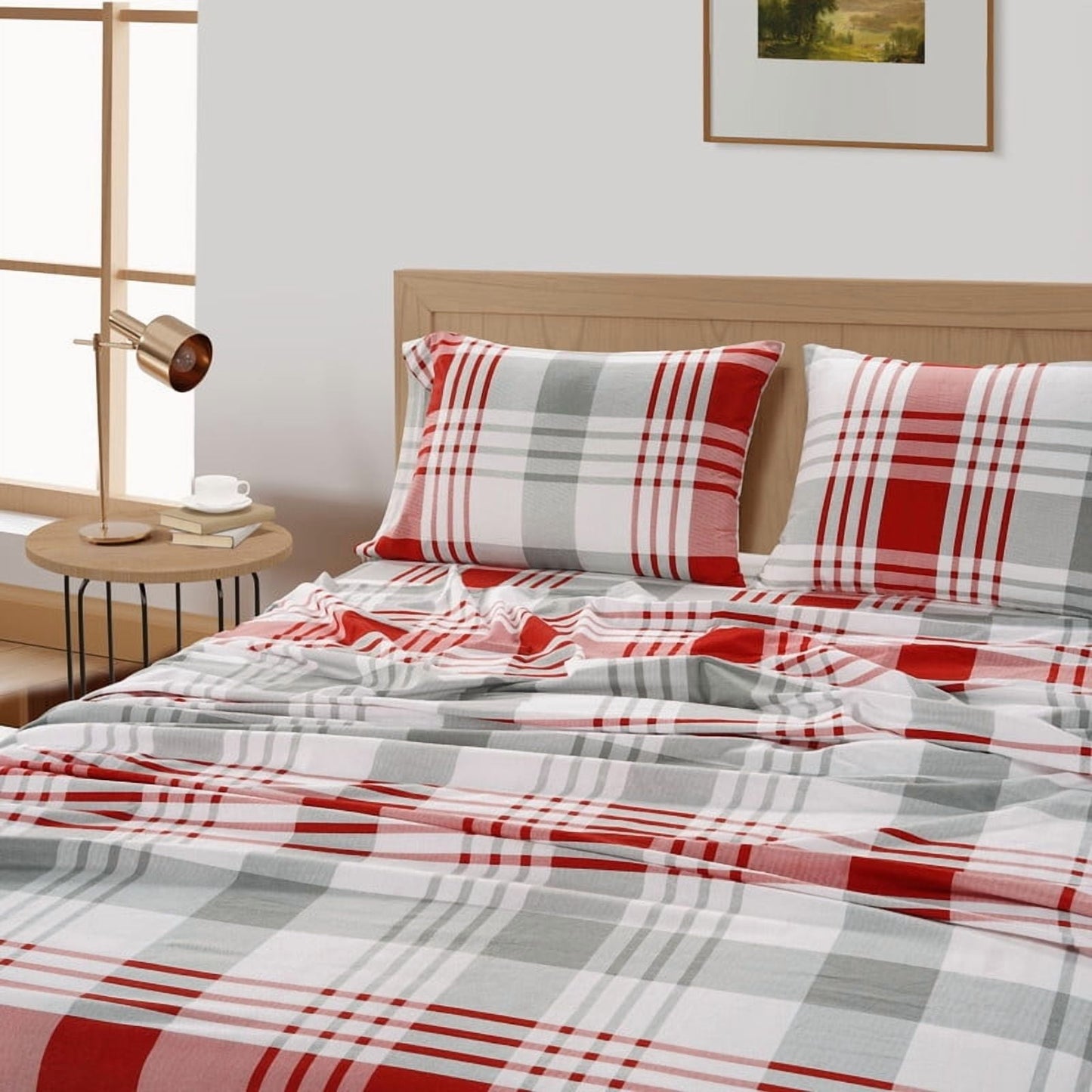 Flannel Sheet Set cp-gallery: color=Red Plaid