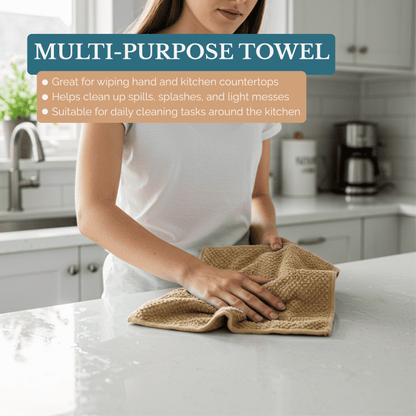 Terry Kitchen Towel Set cp-gallery: color=Beige; size=8 Piece Set