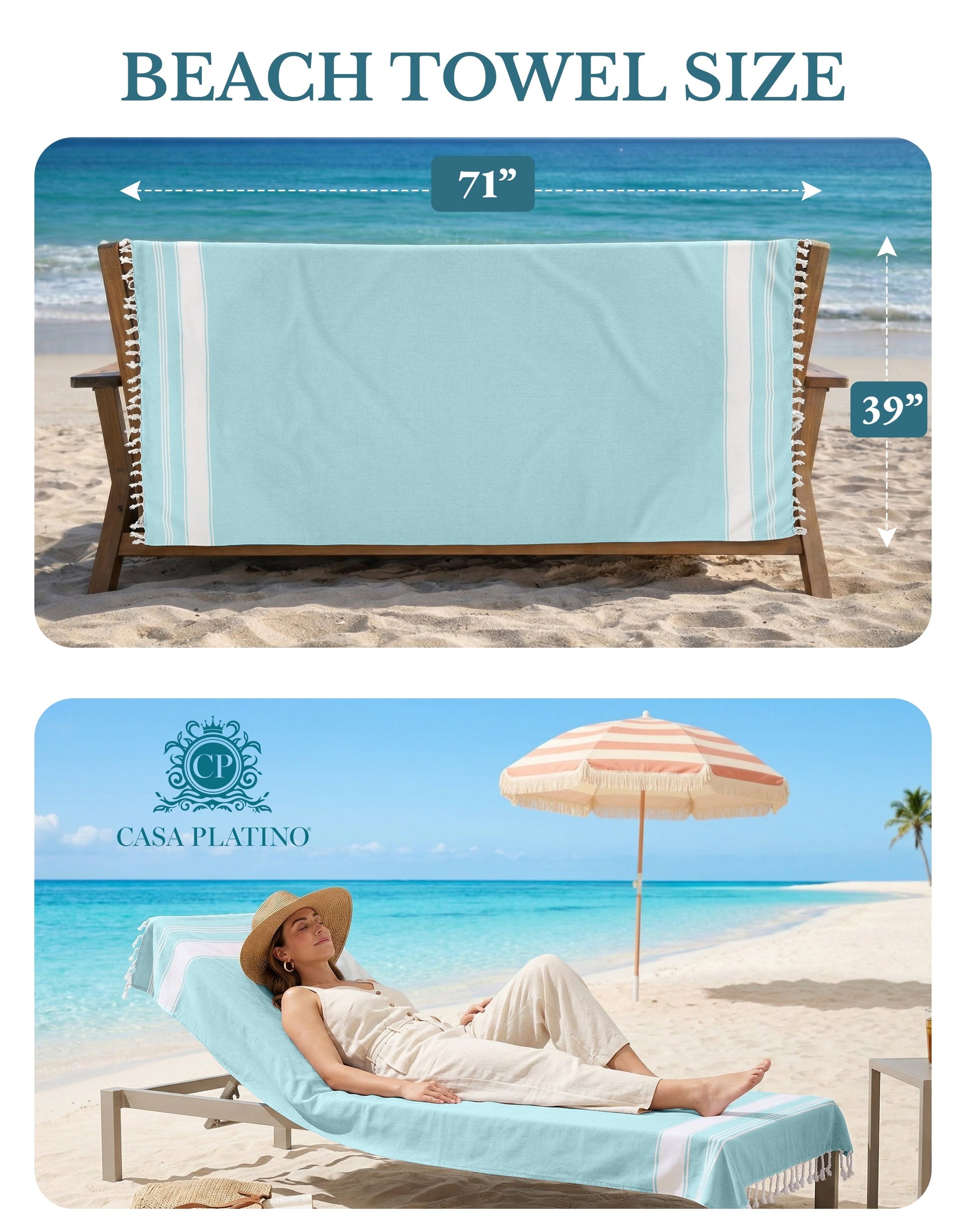 Cotton Hammam Beach Towels Multi-Pack