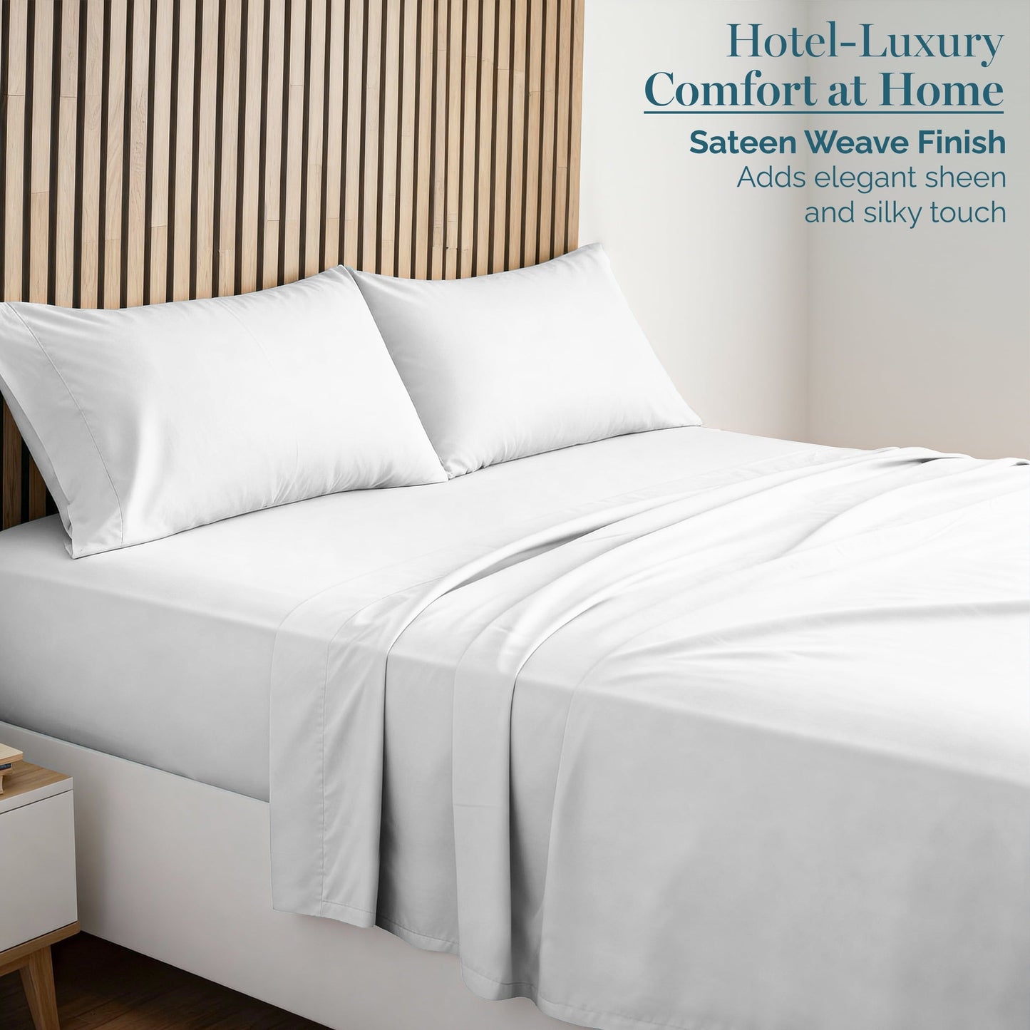 1000 Thread Count Egyptian Cotton Sheet Set cp-gallery: color=White; size=California King