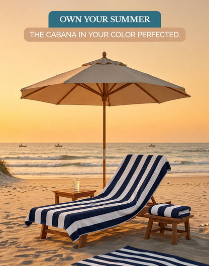4-Piece Cabana Beach Towel Set cp-gallery: color=Blue; size=4 Piece Set