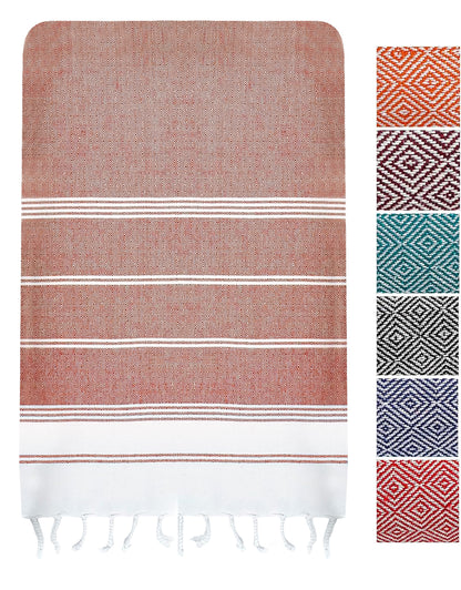 1 PIECE TURKISH BEACH TOWEL-BIRD-OF-PARADISE