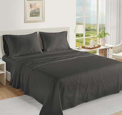 1000 Thread Count-Swiss Dot-Charcoal
