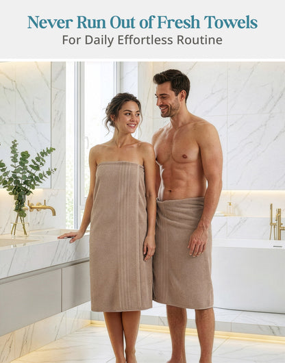 4-Piece Cotton Bath Towels Set cp-gallery: color=Towny Brown; size=4 Piece Set