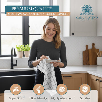 Multi-Weave Kitchen Towel Set cp-gallery: color=Grey