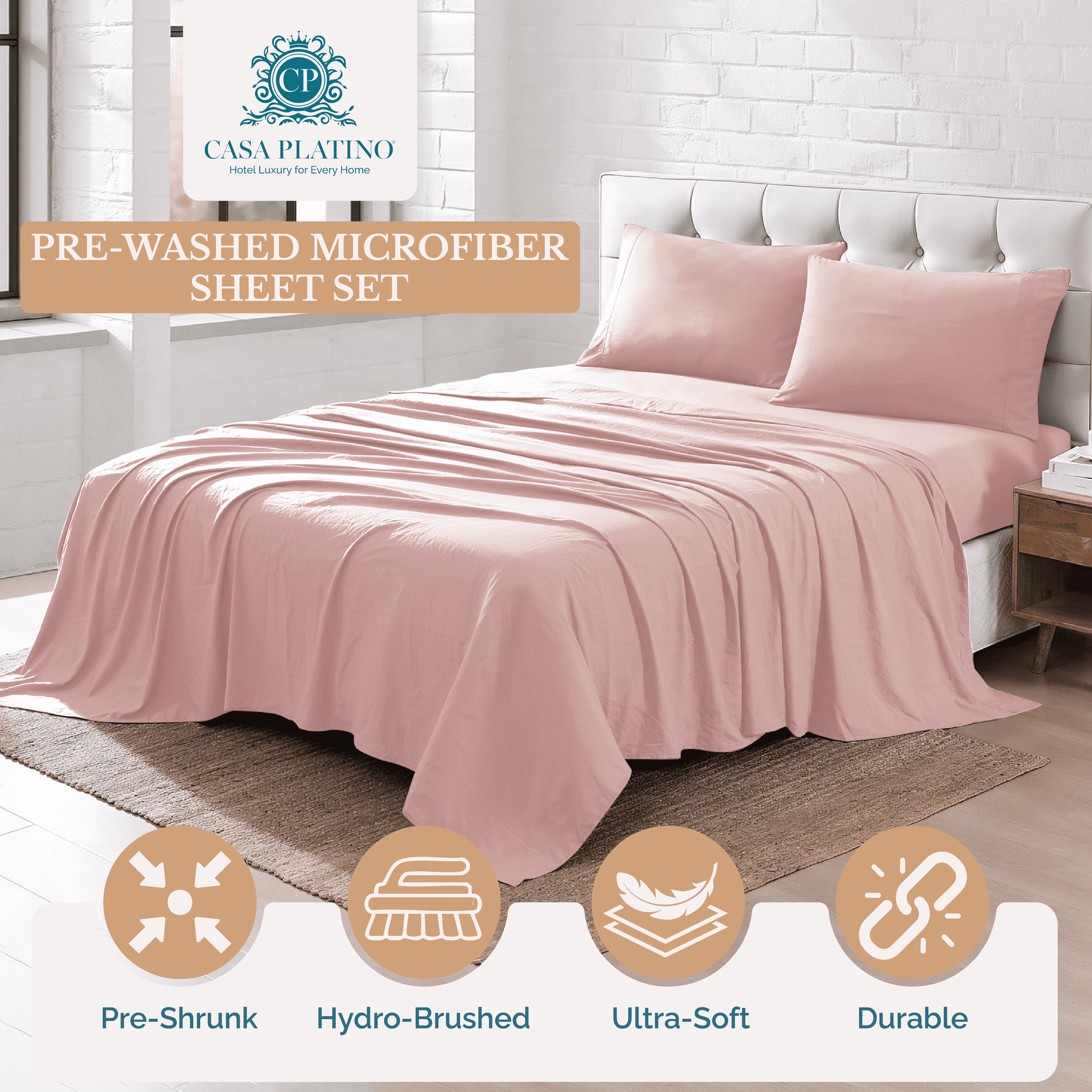 Washed Microfiber Sheet Set