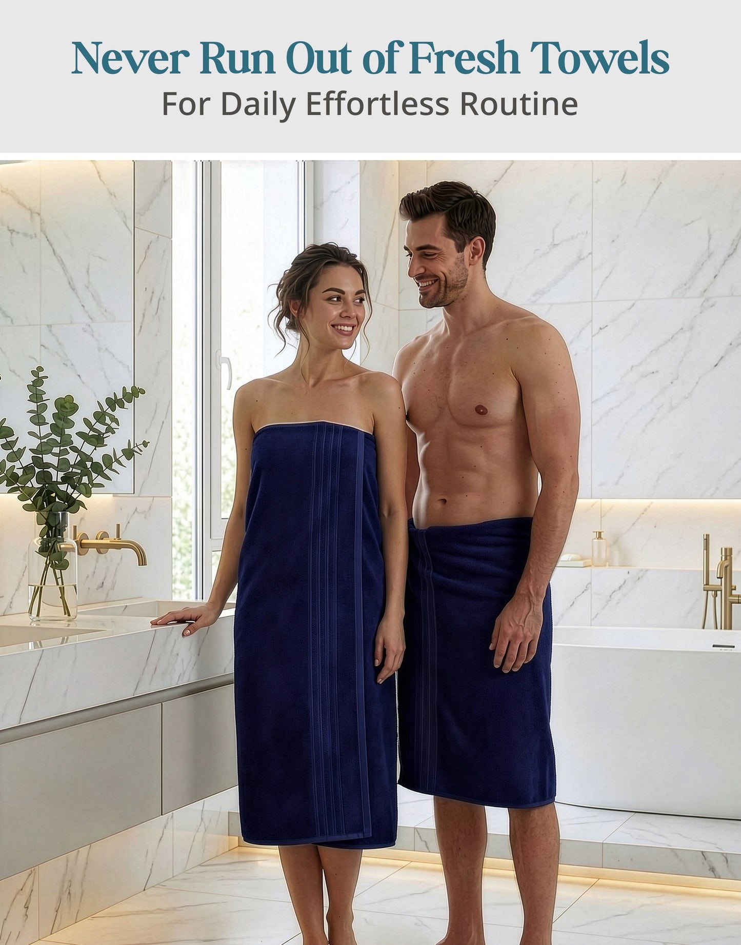 2-Piece Oversized Bath Sheets Set cp-gallery: color=Navy; size=2 Piece Set