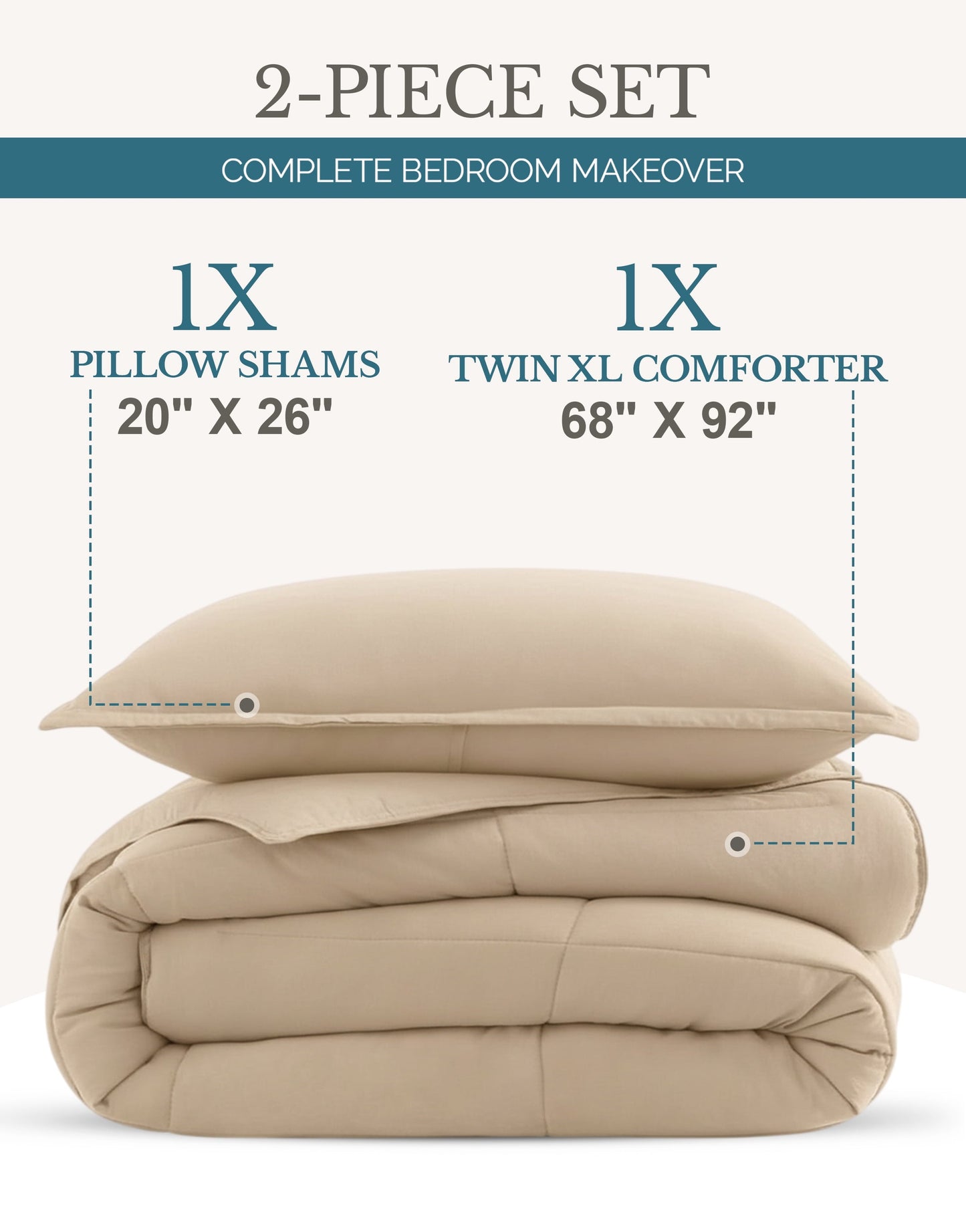 Down-Alternative Comforter cp-gallery: color=Beige; size=Twin-XL